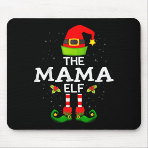 Die Mama-Elf-Weihnachtsfamilie passende Pyjama  Mousepad