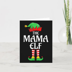 Die Mama Elf Xmas passt Weihnachtsfamilie Pajama Karte
