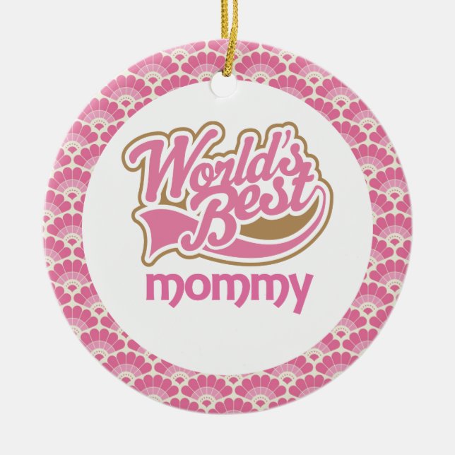 Die Mama-Geschenk-Verzierung der Welt beste Keramik Ornament (Vorne)