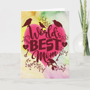 Die Mama-Mutter-Tageswatercolor-Typografie der Karte
