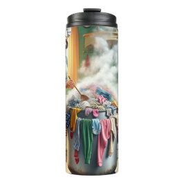 Die Mama steht kurz vor einem Nervenzusammenbruch. Thermosbecher