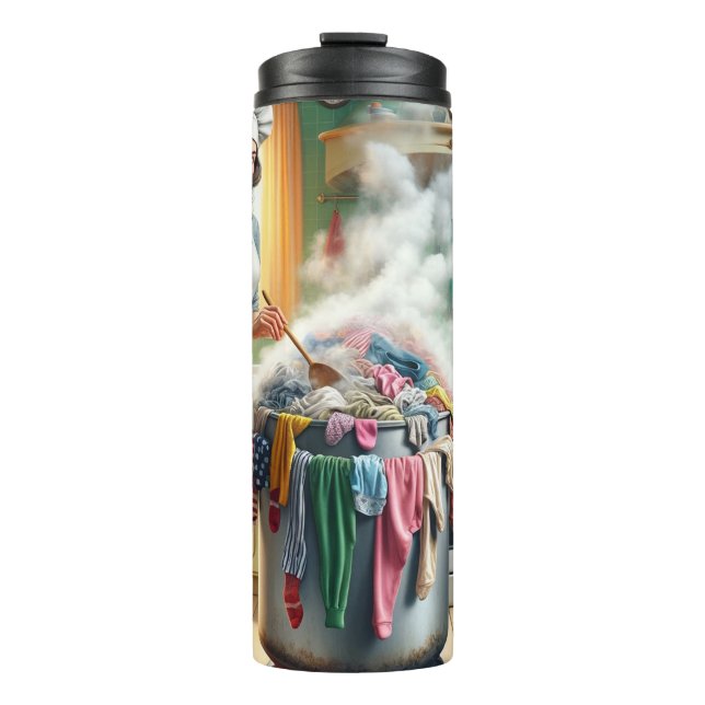 Die Mama steht kurz vor einem Nervenzusammenbruch. Thermosbecher (Vorderseite)