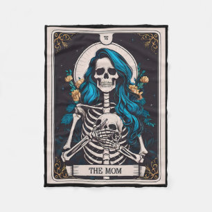 Die Mama Tarot Card Skeleton Mütter Tag Hexe Mama Fleecedecke