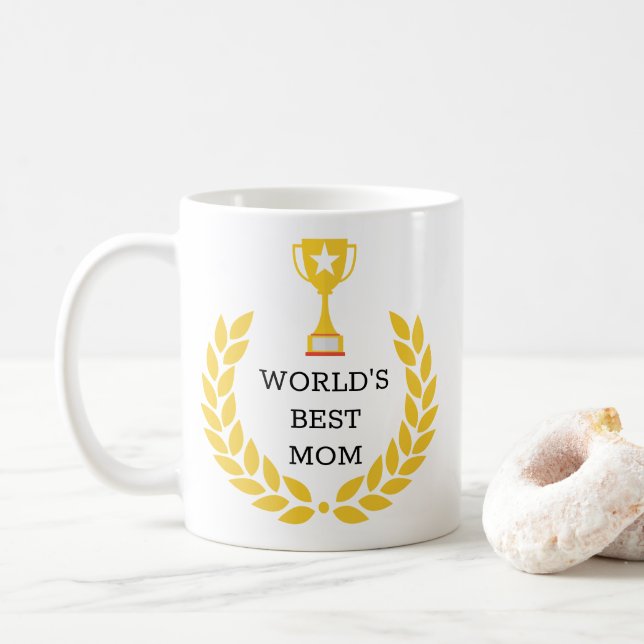 Die Mama-Trophäe-Kaffee-Tasse der Welt beste Kaffeetasse (Mit Donut)
