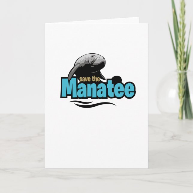 Die Manatee Holiday Card gerettet Feiertagskarte (Vorderseite)