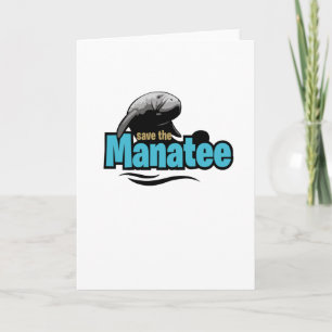 Die Manatee Holiday Card gerettet Feiertagskarte