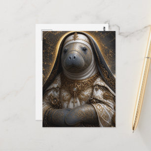 Die Manatee-Nonne Postkarte