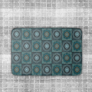 Die Mandala der gyrate psychedelic auges Badematte