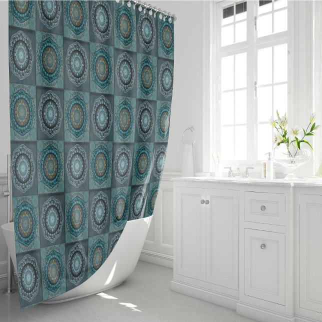 Die Mandala der gyrate psychedelic auges Duschvorhang (Von Creator hochgeladen)