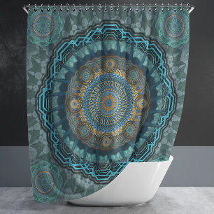 Die Mandala der gyrate psychedelic auges Duschvorhang