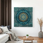 Die Mandala der gyrate psychedelic auges Leinwanddruck<br><div class="desc">Ausgehend von der Inspiration von beeindruckenden persischen Stil psychedelischen abstrakten Linien. Generiert einen Wunsch nach der Neugier des Lebens. Die Kunst der geometrischen Mandalase (Kreise, die an Knochen erinnern) machte glatt und ölig. Durch die Farbgebung in hellen Farben (vor allem Türkis und Orange), die für das Auge gesund sind. Mandala...</div>