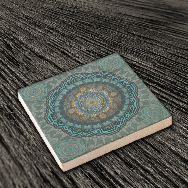 Die Mandala der gyrate psychedelic auges Steinuntersetzer (Von Creator hochgeladen)