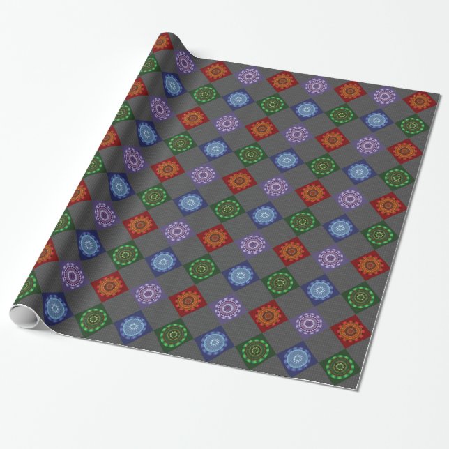 Die Mandalas der Elemente, die Papier umblättern Geschenkpapier (Ungerollt)