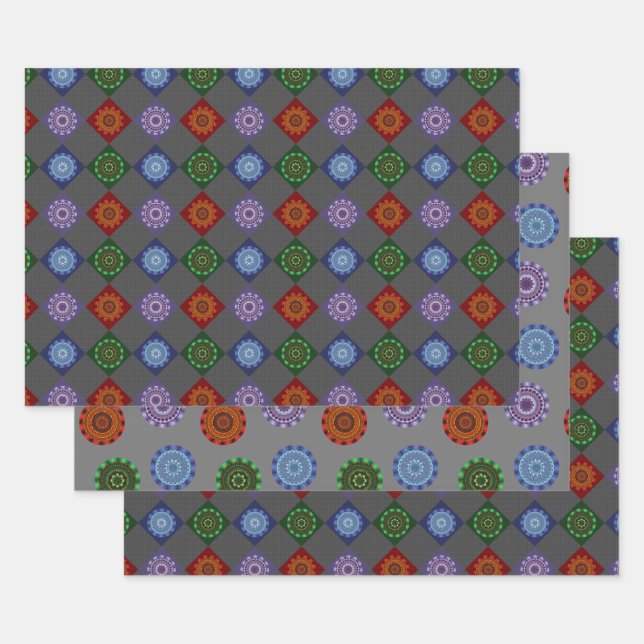 Die Mandalas, die das Papier-Set umblättern Geschenkpapier Set (Set)