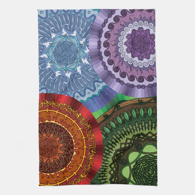 Die Mandalas geben Handtuch (Vertikal)