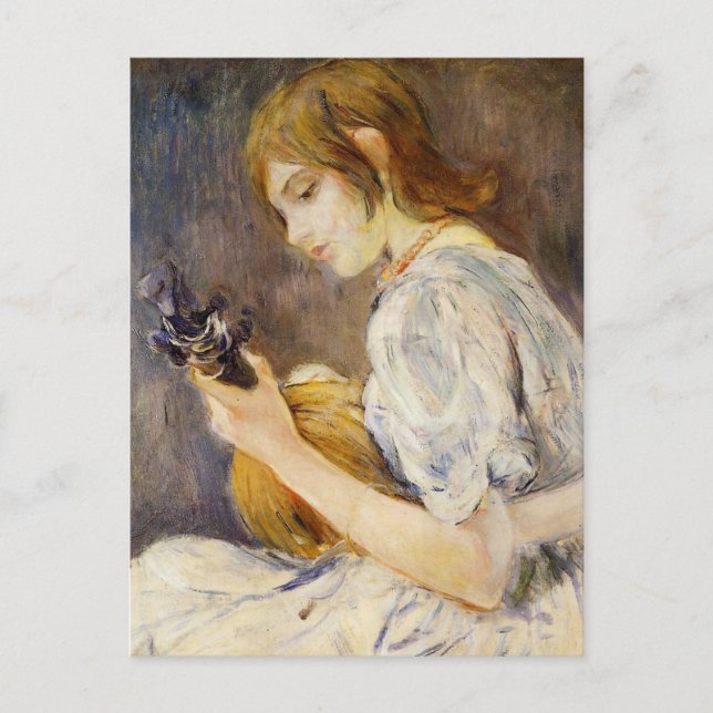 Die Mandoline von Berthe Morisot Postkarte (Vorderseite)