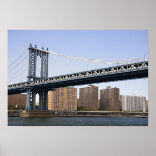 Die Manhattan Bridge über den East River Poster