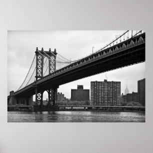 Die Manhattan-Brücke in New York City Poster