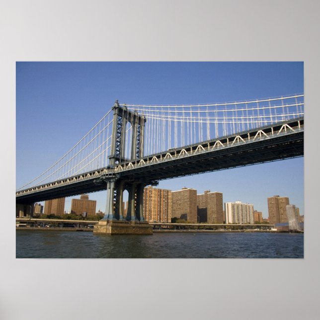 Die Manhattan-Brücke über den East River 2 Poster (Vorne)
