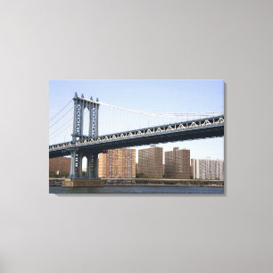 Die Manhattan-Brücke über den East River Leinwanddruck
