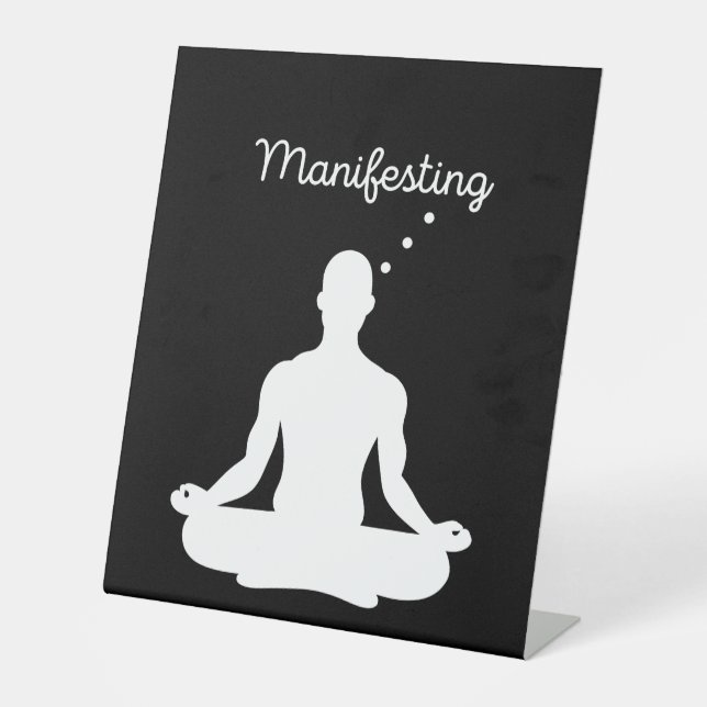 Die Manifestation der Meditation Visuell für posit Sockelschild (Vorderseite)
