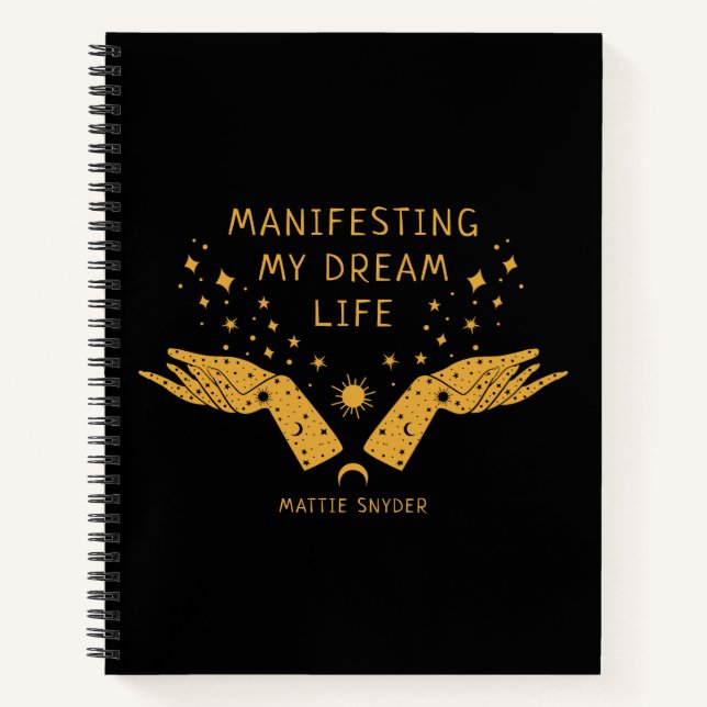 Die Manifestation meines Traumlebens, Notizbuch (Vorderseite)