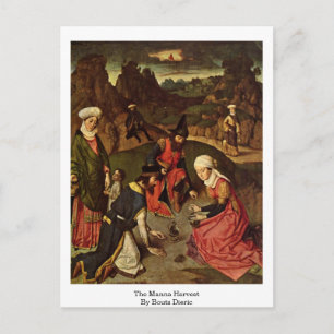Die Manna Ernte von Bouts Dieric Postkarte