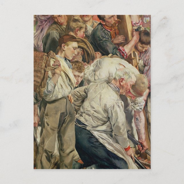 Die Männer, verlassen Panel aus dem Zeitalter des  Postkarte (Vorderseite)