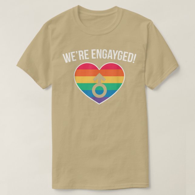 Die Männer wurden mit einer homosexuellen Gay-Ehek T-Shirt (Design vorne)