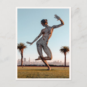 Die Marina San Francisco Dancing Woman Skulptur Postkarte