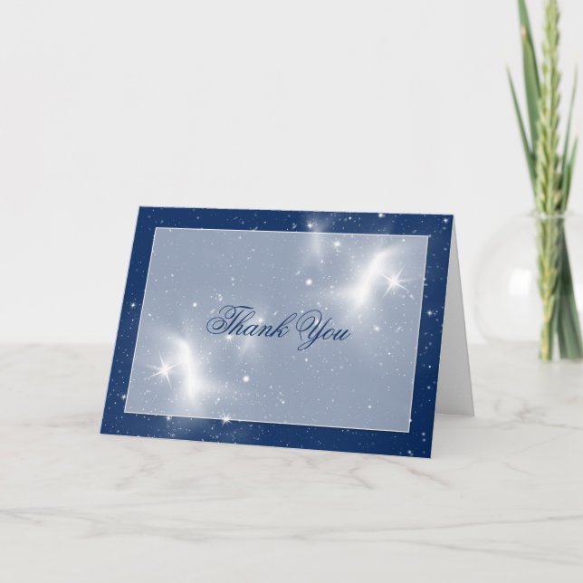 Die Marine und weiße Sterne, die Wedding sind, Dankeskarte (Vorderseite)