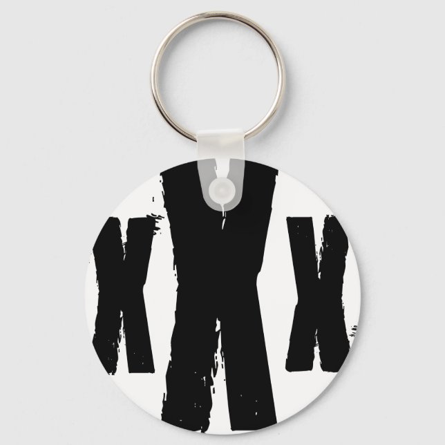 die Markierung der geraden Kante Schlüsselanhänger (Vorderseite)