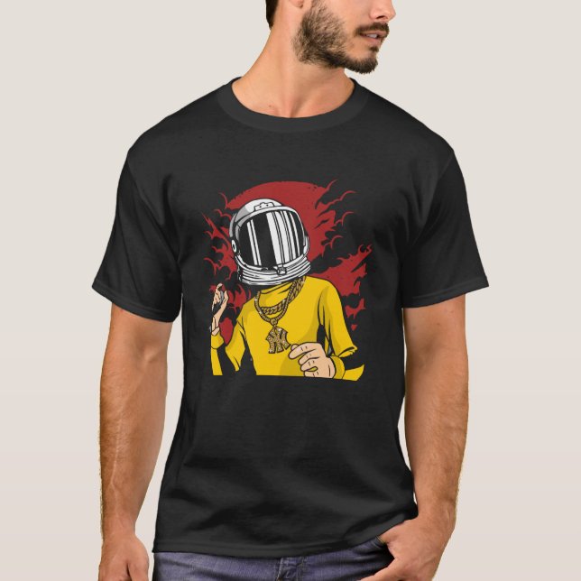 Die Mars Karate und Kung Fu Astronauten spiegeln s T-Shirt (Vorderseite)