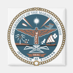Die Marshallinseln-Wappen Detail Magnet
