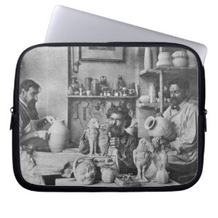 Die Martin-Brüder im Studio beim Southall Laptopschutzhülle