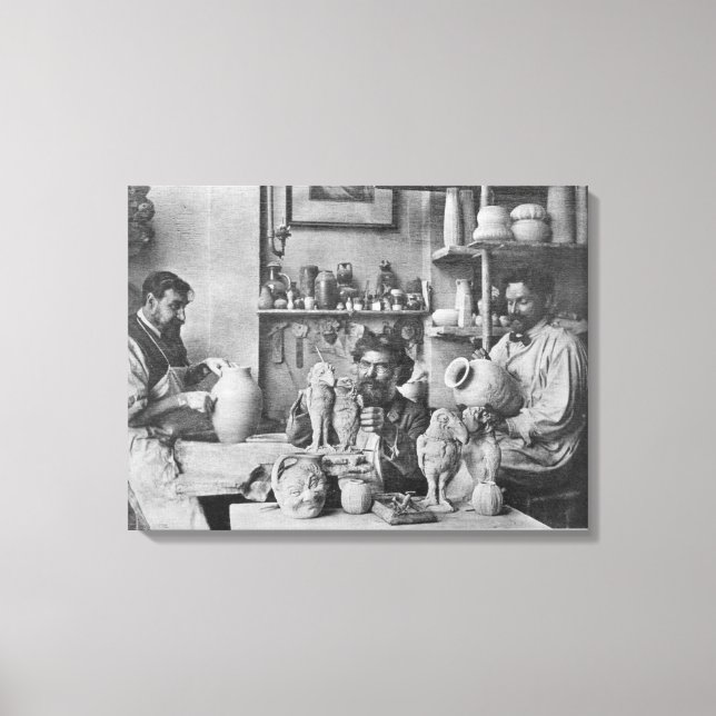 Die Martin-Brüder im Studio im Southall Leinwanddruck (Vorderseite)