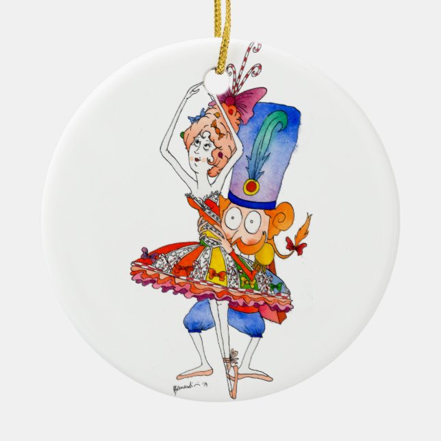 Die Marzipan Ballerina - die Nutcracker-Serie Keramik Ornament (Vorne)