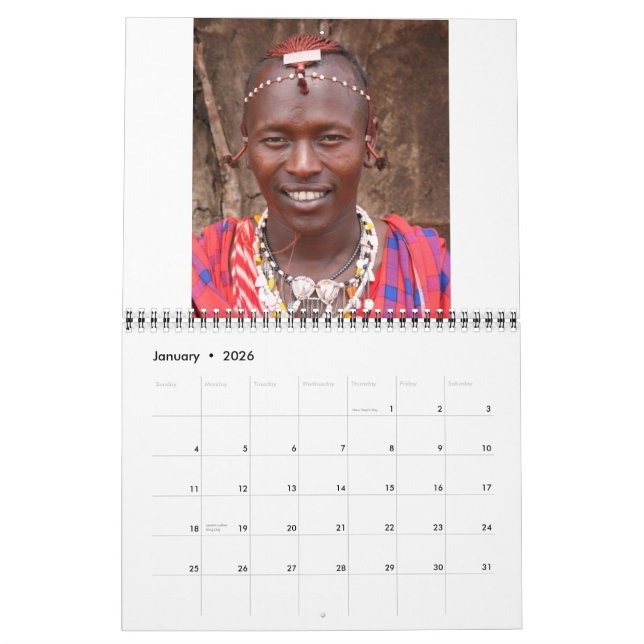Die Masai-Leute von Kenia, Kalender (Jan 2026)