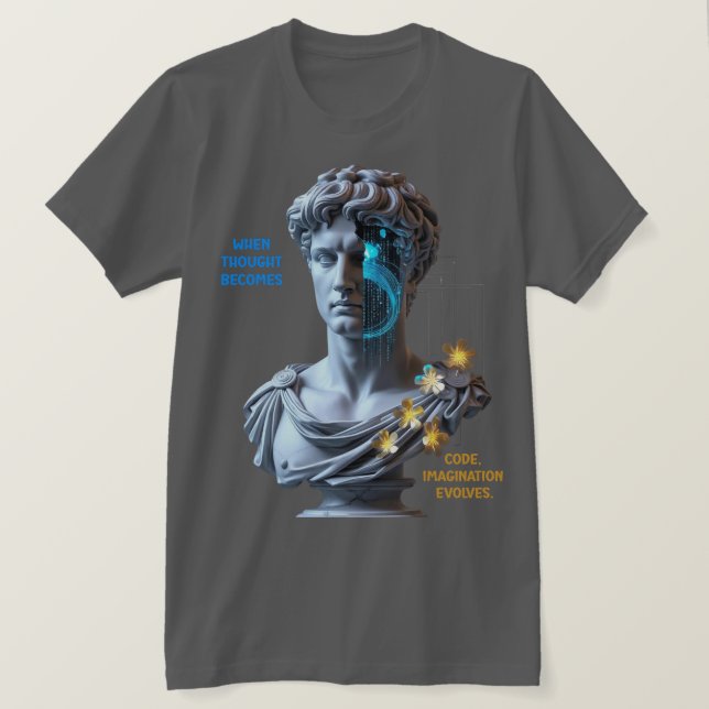 „Die Maschine träumt“  T-Shirt (Design vorne)