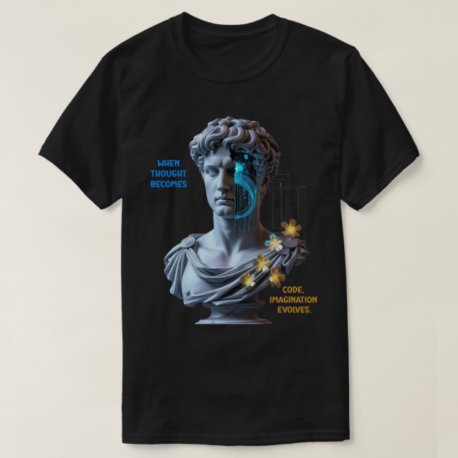 „Die Maschine träumt“  T-Shirt (Design vorne)