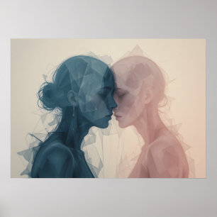 Die Maske der Emotionen Plakat Abstrakte Mauer Kun