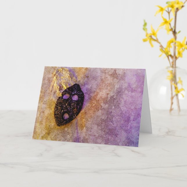 Die Maske der Natur am Strand Karte (Gelbe Blume)