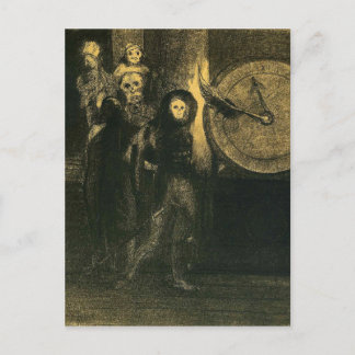 Die Maske des Roten Todes durch Odilon Redon Postkarte