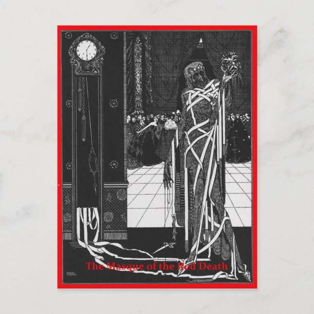 Die Maske des Roten Todes Postkarte (Vorderseite)