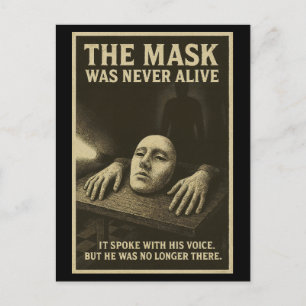 Die Maske war nie lebend - ein Flüsterling in Dunk Feiertagspostkarte