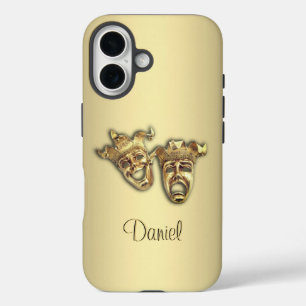 Die Masken des Comedy und des Tragedy Gold Theater iPhone 16 Hülle