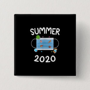 Die Masken des Swimmingpools Meme Gag T - Shirt Button