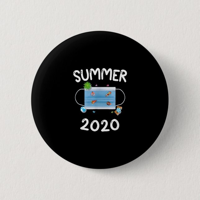 Die Masken des Swimmingpools Meme Gag T - Shirt Button (Vorderseite)