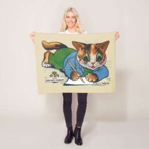 Die Maskottkatze des Schriftstellers, Louis Wain Fleecedecke