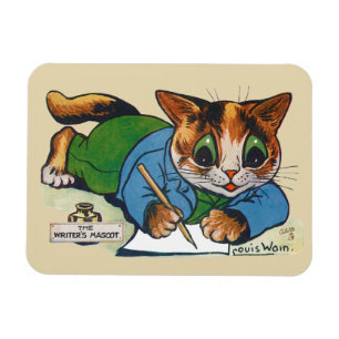 Die Maskottkatze des Schriftstellers, Louis Wain Magnet